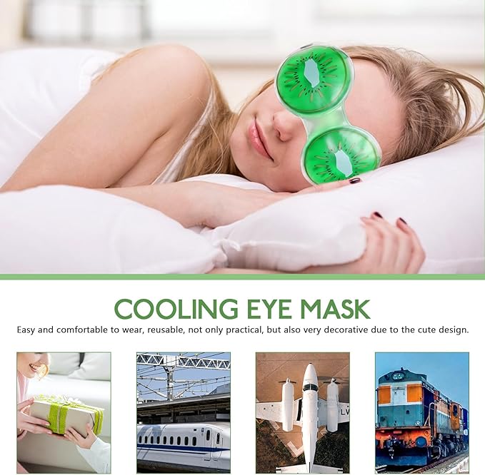 Beavorty 3pcs Sleep mask Eye mask Sleeping mask face mask Cucumbers Gel ice Cooling mask Cooling Eye Pads Eye Cooling mask Kids Cooling Masks Eye Patch Child Cold PVC-VivaGrace Women