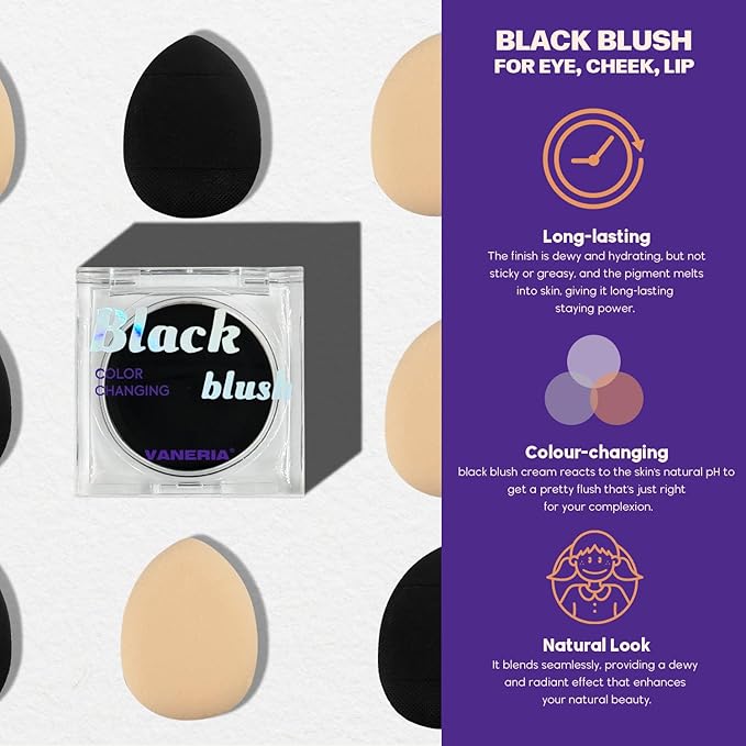 VANERIA Color Changing Blush,Ph Reacting Creme Blush,Pink Blush for Cheek and Lip Tint,Long Lasting Non Fading,Cream Blush Stick Waterproof,Vegan,Cruelty-Free,5g/0.18oz-VivaGrace Women