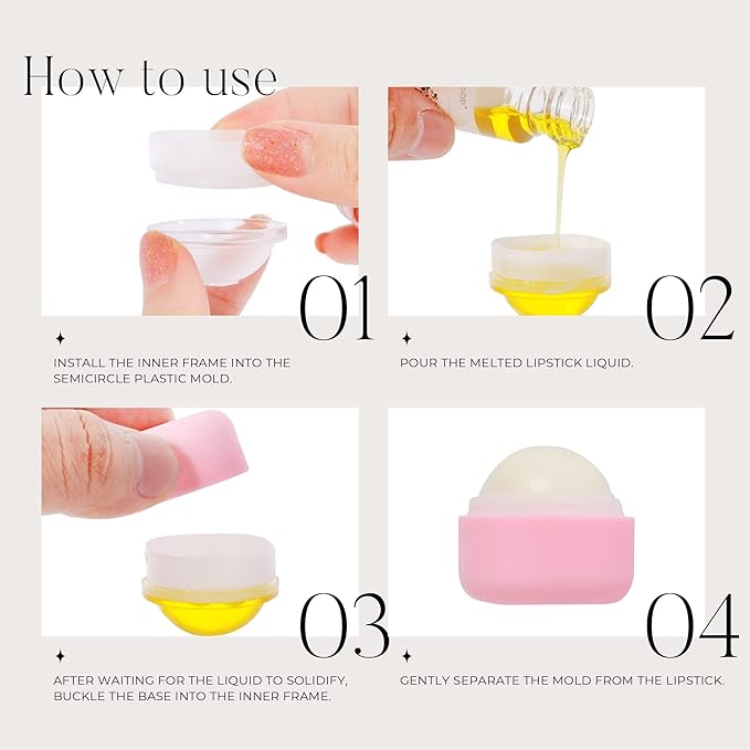 0.25 oz（7g） Empty Lip Balm Square Containers Tubes Lipstick 12 Pieces for Make Natural Lip Balm Lip Care - DIY & BPA FREE (Pink)-VivaGrace Women