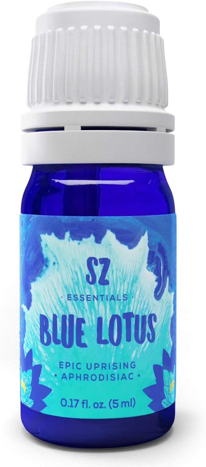 Blue Lotus Essential Oil 100% Pure, Undiluted Oil - Extracted from Nymphaea Caerulea - Rich & Sweet Scent with Fruity Overtones - Therapeutic Grade & Vegan - 0.17oz (5ml)-VivaGrace Women