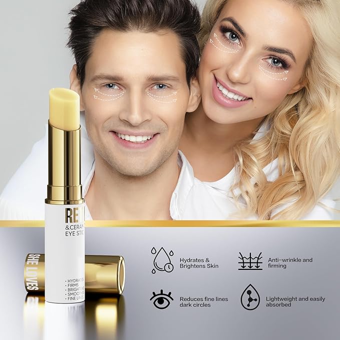 Retinol Eye Stick, Eye Cream for Dark Circles and Puffiness, Eye Brightening Cream for Hydration, Wrinkles in 3-4 Weeks, Travel Portability Anti-Aging Eye Cream for Bags Under Eye Reduces Fine Line-VivaGrace Women