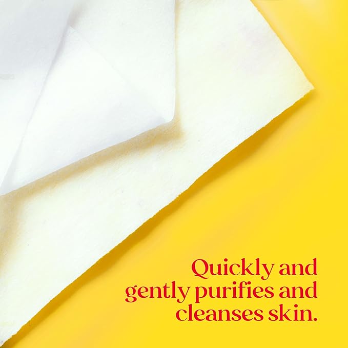 Burt's Bees Purifying Facial Towelettes With White Tea, Pre-Moistened Towelettes for All Skin Types, 99.1 Percent Natural Origin Skin Care, 30 ct. Package