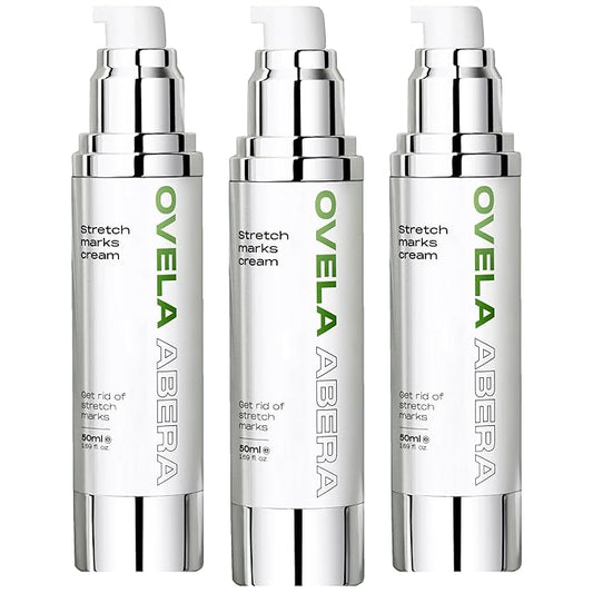 Abera Ovela Maternity Stretch Mark Cream for Pregnancy and Weight Fluctuations, Stretch Mark Treatment Pregnancy Must Haves, Deep Stretch Mark Removal, All Skin Types, 1.69 fl oz, Set of 3-VivaGrace Women
