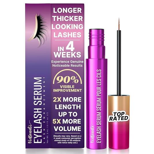 VieBeauti Lash Serum for Eyelash Growth: Eyelash Growth Serum with Advanced Formula to Boost Longer Fuller and Thicker Looking Lashes - Vegan & Cruelty-Free for Sensitive Eyes 3mL-VivaGrace Women