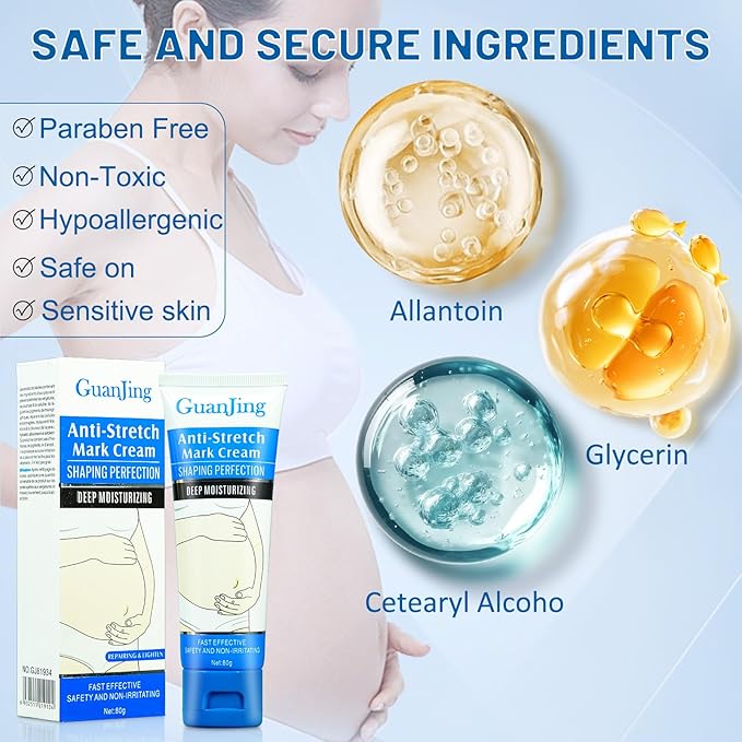 Stretch Mark Cream Stretch Mark Oil for Pregnancy, Stretch Mark Removal Belly Butter for Pregnant Women To Prevent And Repair Maternity Stretch Marks Scar Cream 2.82 Oz Skincare Body Oil 4.2 Fl.oz-VivaGrace Women
