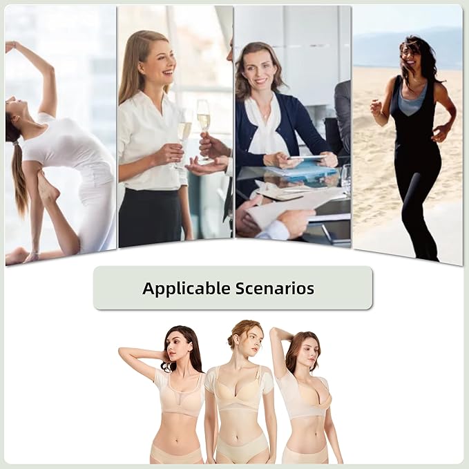 satithry 3PCS wrap style lady's underarim absorbent vest underarm sweatproofpads-VivaGrace Women