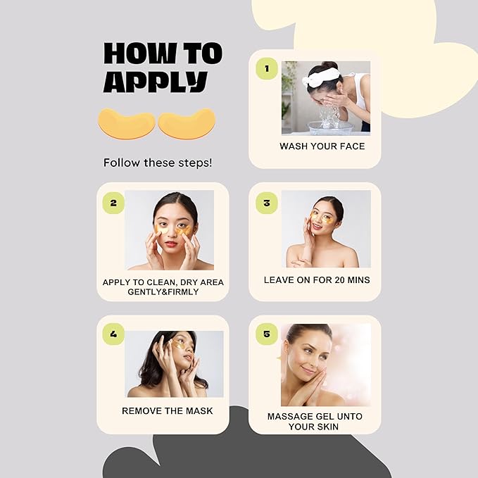 Under Eye Patches (60PCS) Under Eye Mask Collagen, Antioxidants & Hyaluronic Acid Collagen, Under Eye Wrinkle Eye Gels Pads, Anti-Aging Eye Mask Reduce Dark Circles, Puffiness Undereye Bags, Wrinkles-VivaGrace Women