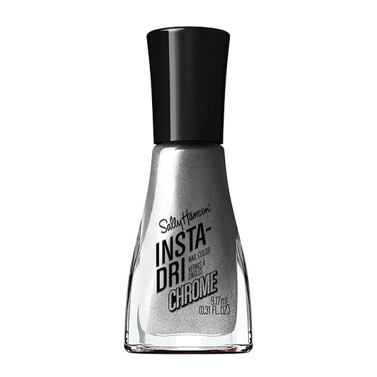 Sally Hansen Insta-Dri, Steel the Show, Quick Dry, Long Lasting, Opaque, Metallic Silver Nail Polish