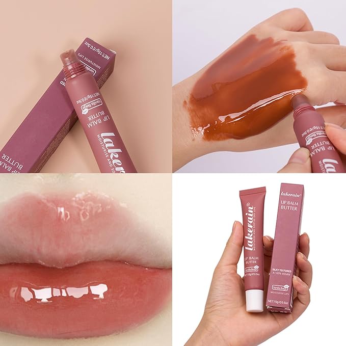 Hydrating Lip Gloss, High Shine Glass Finish Plumping Lip Gloss Moisturizing Lip Oil Shiny Jelly Liquid Lipstick Therapy Lip Moisturizer (4 Colors Set)-VivaGrace Women