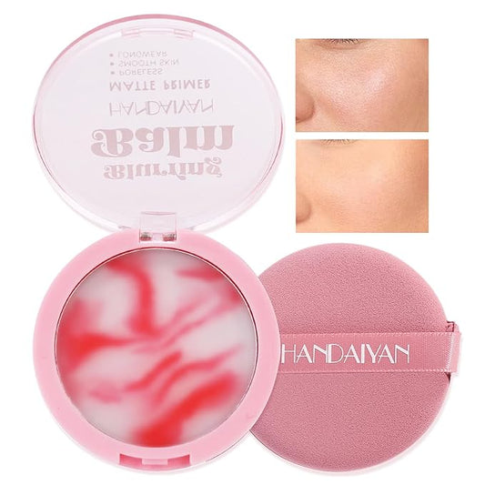 Beauty Poreless Setting Powder, Two Color Cream Translucent Lightweight Oil Control No Sebum Loose Face Powder,Waterproof&Long-Lasting Natural Matte Primer,Makes Skin Downy-VivaGrace Women