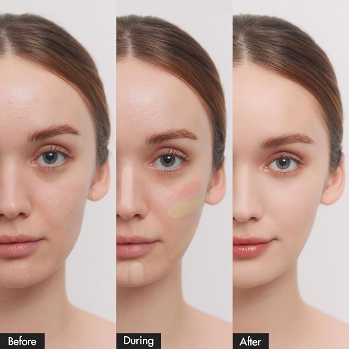 LUNA Conceal Blender Palette 5-in-1 Color Correcting and Concealing Makeup with Beige, Green, Vanila, Medium Peach and Pure Bright Buildable Coverage for Redness, Dark Circles and Blemishes-VivaGrace Women