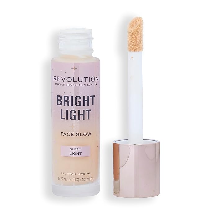 Revolution, Bright Light Face Glow, Lightweight & Brightening Multi-Use Skin Tint, Illuminating and Natural Glow Finish, Gleam Light, 0.77 Fl. Oz-VivaGrace Women