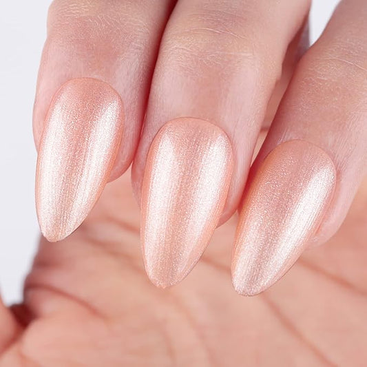 Imtiti Nude Pink Gel Nail Polish, Pearl Nude Color Gel Polish, Shimmer Bright Pink Pearl Gel Poilsh, 0.5 fl oz 1Pcs