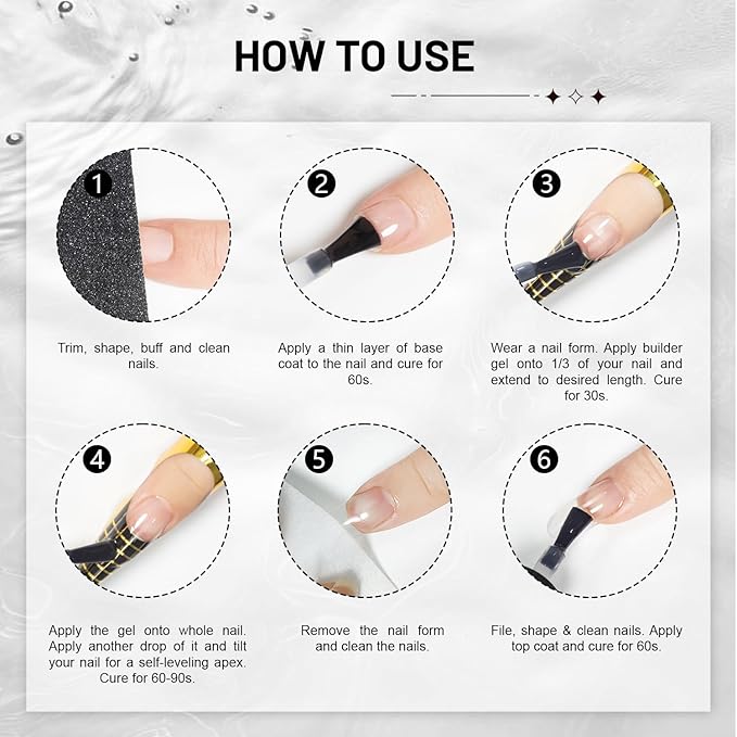 JODSONE 2Pcs 16.5ml Builder Gel Builder Nail Polish for Thickening Strengthener Building Extension and Keep The Nail Art Effect for A Longer Time and Nail Art Design Gift for Women-VivaGrace Women