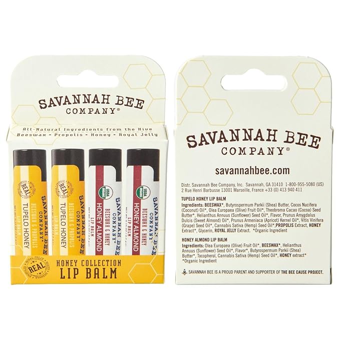 Savannah Bee Collection Lip Balm - Nourishes Dry Lips for All Day Comfort-VivaGrace Women