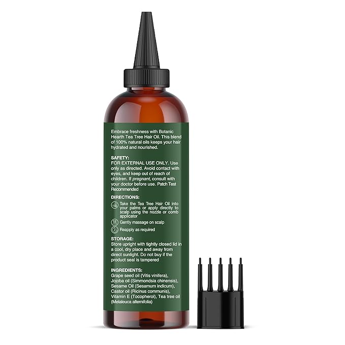 Botanic Hearth Tea Tree Oil For Hair (4 Fl Oz) | With Jojoba & Grapeseed Oils | Soothes Itchy Scalp & Fights Dandruff | Non Gmo Verified-VivaGrace Women