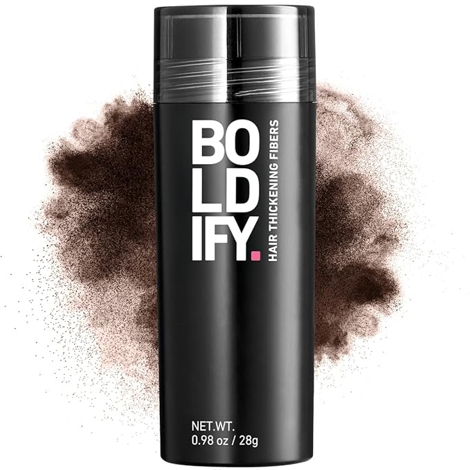 BOLDIFY Hair Fibers (28g) - Fill In Thinning and Fine Hair for an Instantly Fuller, Thicker Look - 14 Shades for Women & Men - Dark Brown-VivaGrace Women