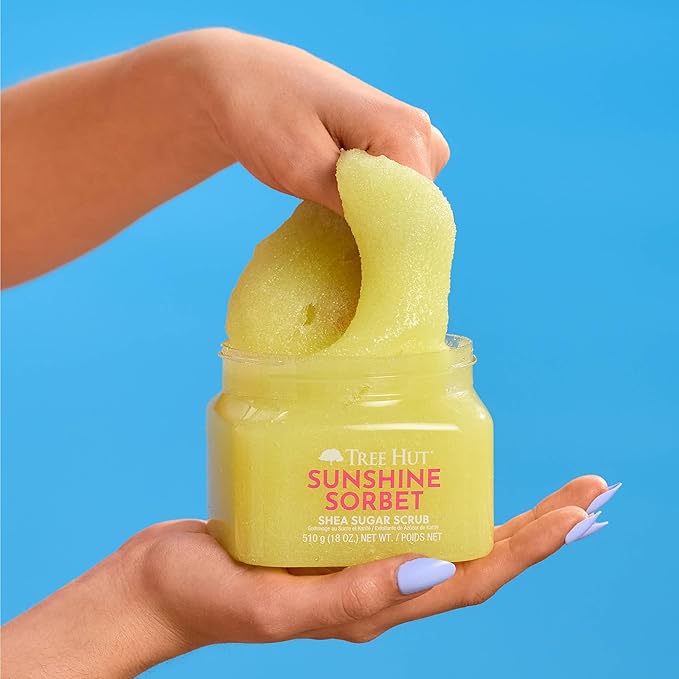 Tree Hut Sunshine Sorbet Shea Sugar Scrub | Exfoliating Body Scrub Removes Dead, Dry Skin for a Soft & Hydrated Feel | Nourishing Essential Body Care | 18 fl oz.-VivaGrace Women