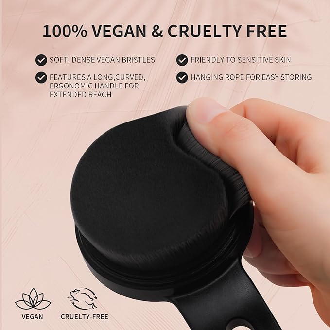 docolor Self Tanner Back Applicator, Plastic Long Handle Back Tanning Applicator Large Body Makeup Brush Vegan & Cruelty Free Self Tanner Brush For Self Tanner, Sunscreen, Bronzer, Foundation-VivaGrace Women