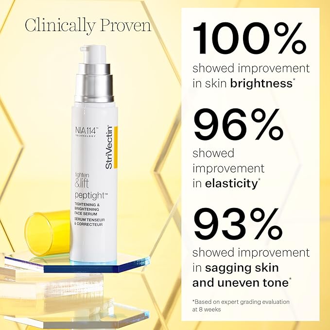 StriVectin Tighten & Lift Peptight Tightening & Brightening Face Serum with Peptides for Even Skin Tone, 1.7 Fl Oz-VivaGrace Women