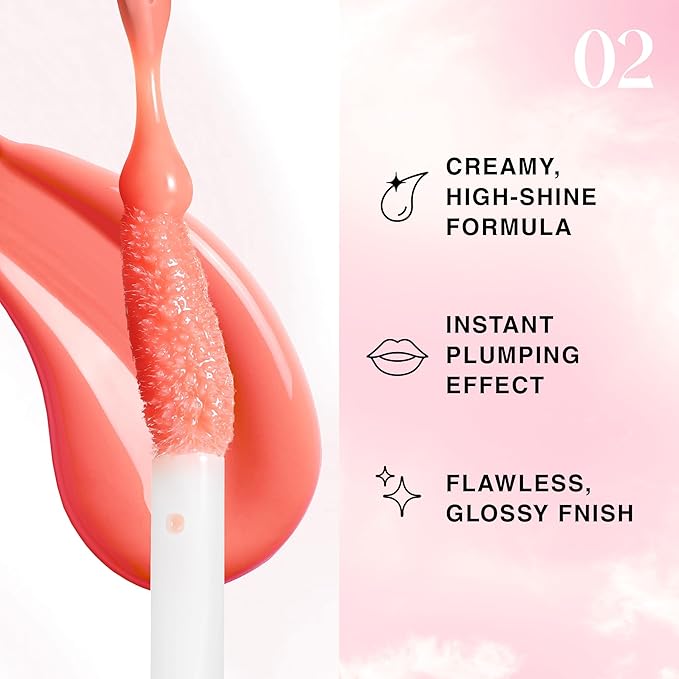 Lip Plumper Gloss Lip Job - Plumping Lip Gloss with Glossy Finish - Lip Pump Gloss with Hydrating & Smoothing Formula - 0.14 Fl Oz (Slinky Silk)-VivaGrace Women