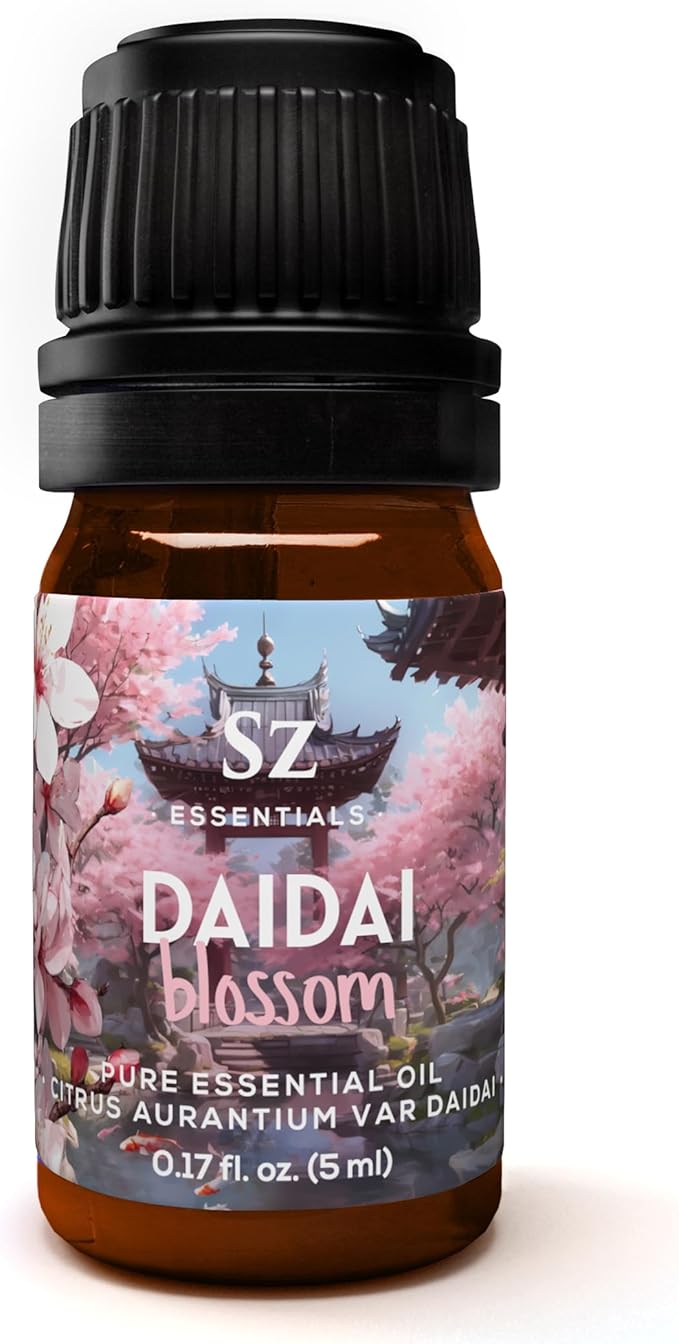 Daidai Blossom Essential Oil - 100% Pure and Undiluted Neroli-Daidai - Citrus Aurantium cv Daidai - Floral & Citrusy Scent with Oriental Overtones - Therapeutic Grade & Vegan - 0.17oz-VivaGrace Women