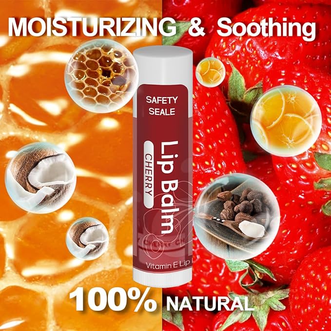 84 Pack Natural Lip Balm Bulk with Vitamin E and Coconut Oil Valentine's Day best choice- Moisturizing, Soothing, and Repairing Dry and Chapped Lips - 14 Flavors - Non-GMO-VivaGrace Women