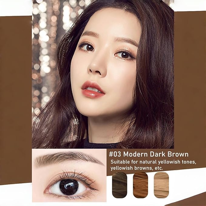 Eyebrow Pencil Dark Brown,Eyebrow Pencils for Women,Micro Brow Pencil Waterproof Smudgeproof,Ultra-Precise Tip Long-Lasting Brow Pencils for Natural Eye Brows,Built-In Spoolie Brush,03 Dark Brown.-VivaGrace Women