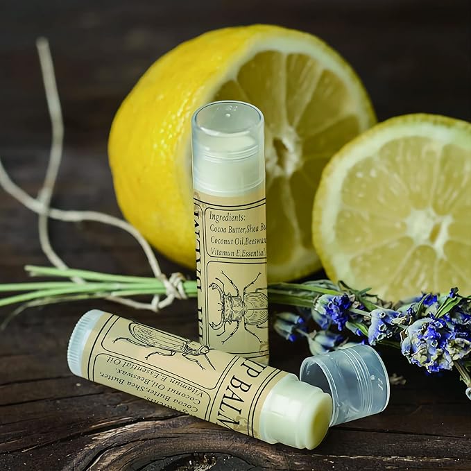 CRASPIRE Lip Balm Labels 80pcs Homemade Lip Balm Labels 2” Clear Lip Balm Labels for Tubes Printable Waterproof Lip Balm Stickers Labels for Lip Balm Handcream Candle Container（Insect-Brown）-VivaGrace Women