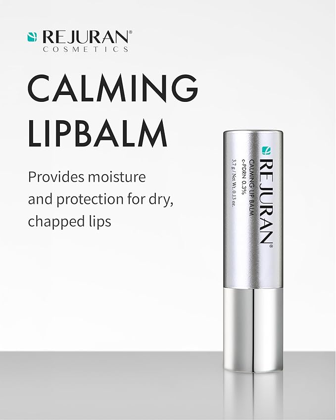REJURAN® Calming Lip Balm, c-PDRN® – Deep Moisturizing & Soothing Care for Dry, Chapped Lips with Shea Butter & Jojoba Ester, Non-Sticky Formula & Fragrance-Free, Korean Skincare (3.7g)-VivaGrace Women