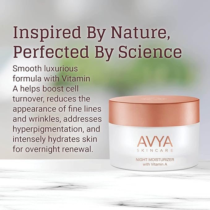AVYA Night Moisturizer (0.34oz) - Advanced Ayurvedic Skincare/Retinol Cream with Antioxidants/Reduces Fine Lines and Wrinkles-VivaGrace Women