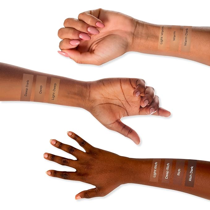 LUMINESS Airbrush Spray Silk Foundation Starter Kit - Deep - Foundation, Primer & Dual-Sided Angled Buffing Brush - Medium, Buildable Coverage, Anti-Aging Formula Hydrates & Moisturizes-VivaGrace Women