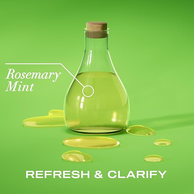 OGX Extra Strength Refreshing Scalp + Rosemary Oil Mint Dry Scalp Treatment, Peppermint & Witch Hazel Scalp Detox, Clarifying Leave-In to Help Remove Buildup and Refresh, Shiny Hair Finish, 4 fl oz-VivaGrace Women