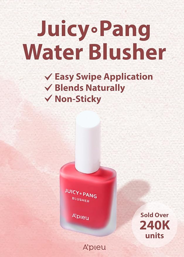 A'PIEU JUICY-PANG WATER BLUSHER (RD01 - Popping Cherry) Korean Liquid Blush For Cheeks K Beauty Makeup-VivaGrace Women