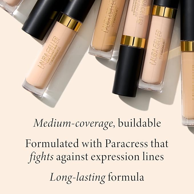 LAURA GELLER NEW YORK The Ideal Fix Concealer - Golden Medium - Buildable Medium to Full Coverage Liquid Concealer - Covers Under Eye Dark Circles & Blemishes - Long-Lasting-VivaGrace Women