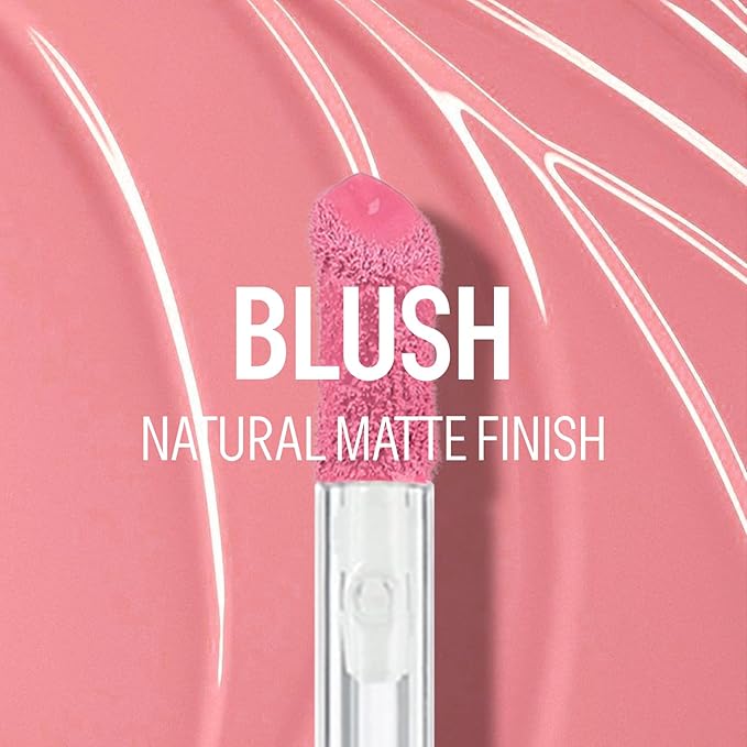 KYDA 2 Colors Liquid Blush and Highlighter, Natural Matte Face Blush High Glossy Liquid Illuminator, Silky Lightweight Blendable, Cool Pink & Champagne-VivaGrace Women