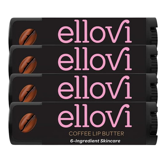 Natural Lip Butter Lip Balm - Coffee - Pure Enough to Eat - Made With Just 6 Vegan Ingredients - 100% Natural & Organic Moisturizing Lip Care for All Day Hydration (4-Pack)-VivaGrace Women