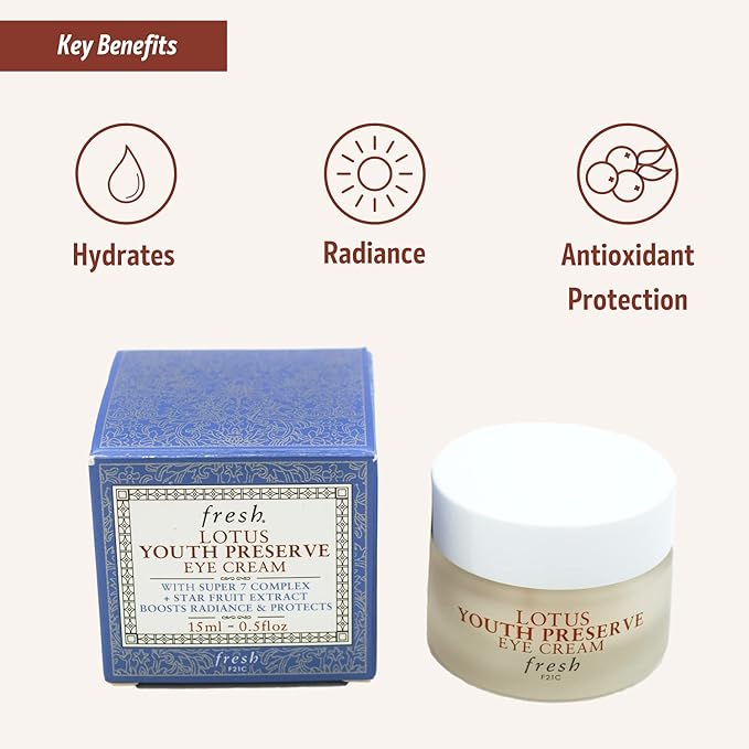 Fresh Fresh lotus youth preserve eye cream, 0.5oz, 0.5 Ounce-VivaGrace Women