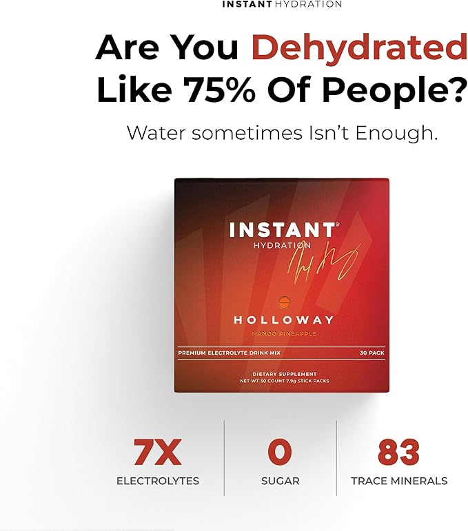 Instant Hydration Electrolytes Powder Packets - Mango Pineapple Drink Mix - Zero Sugar - Keto, Vegan, Gluten-Free, Non-GMO - Boost Recovery, Brain Health, Muscle & Tissue Support- 30 Sticks-VivaGrace Women