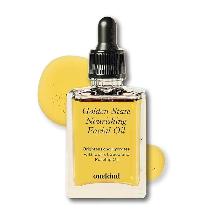 Onekind Golden State Anti Aging Botanical Face Oil with Rosehip Seed Oil, Sea Buckthorn Extract, Carrot Seed to Visibly Brighten, Firm, and Hydrate - Nourishing and Hydrating for Dry Skin-VivaGrace Women