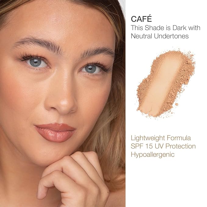 bellapierre Compact Mineral Foundation SPF 15 | Vegan & Cruelty Free Natural Makeup | Full Coverage Matte Foundation | Hypoallergenic | Oil & Talc Free - 0.35 Oz - Café-VivaGrace Women