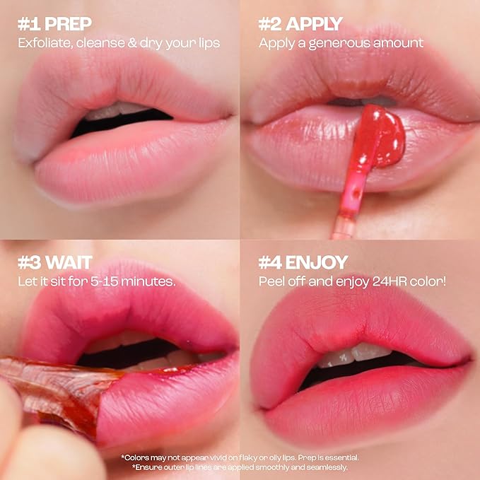 Rouge Star Plumping Lip Tattoo (0.17 oz) - 72-HR Long Lasting Waterproof Peel Off Lip Stain - Transfer-Proof, Non -Sticky Hydrating Matte Lip Tint Tattoo (Pop Pink)-VivaGrace Women