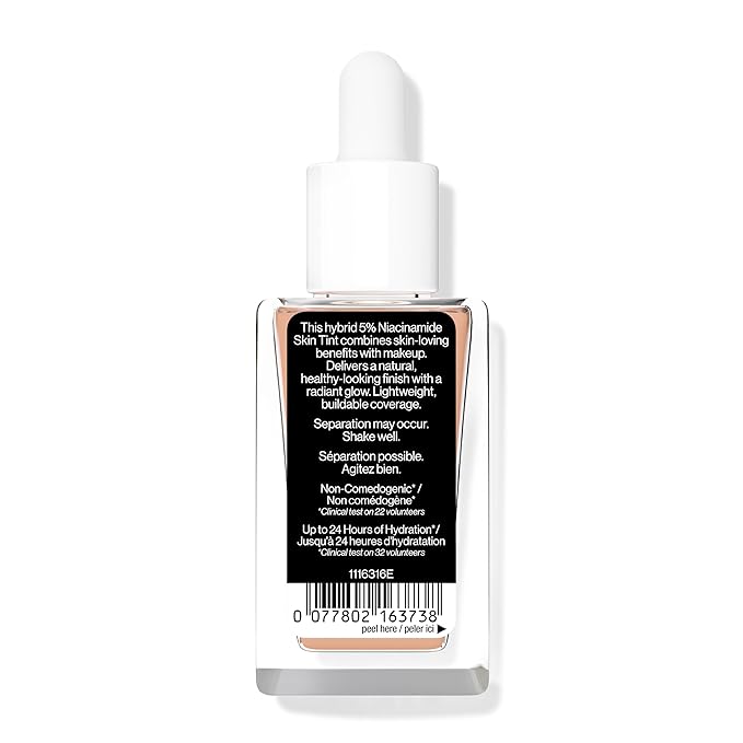 wet n wild Bare Focus Skin Tint, 5% Niacinamide Enriched,Buildable Sheer Lightweight Coverage,Natural Radiant Finish,Hyaluronic & Vitamin Hydration Boost,Cruelty-Free & Vegan-Light Medium Sand-VivaGrace Women