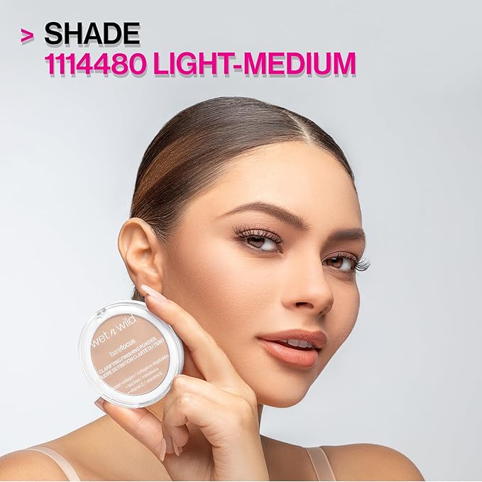 wet n wild Photo Focus Dewy Liquid Foundation Makeup Soft Beige & Bare Focus Clarifying Finishing Powder Light-Medium-VivaGrace Women
