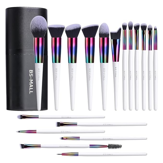 BS-MALL Makeup Brushes Makeup Tools Kit Premium Synthetic Powder Foundation Contour Concealers Lip Brushes Set 18 Pcs-VivaGrace Women