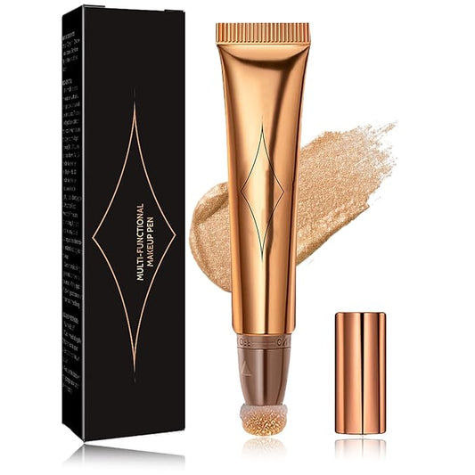 Liquid Contour Beauty Wand,Stick with Cushion Applicator,Cream Contour,Long Lasting Smoothly Moisturizng Silky Contour Stick High gloss stick-VivaGrace Women