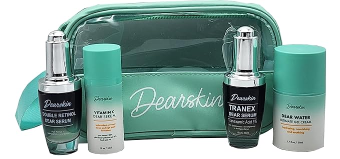 Radiant Glowing Skincare Gift Set: Unveil Your Radiance with the Power of Double Retinol Vitamin C Serum Tanex Dear Serum and Dear Water Gel Cream!-VivaGrace Women