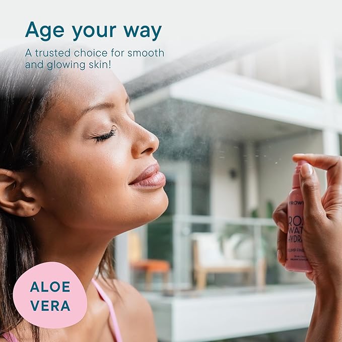 Frownies Rose Water Hydrator Spray - Hydrating Face Mist - Oil Control Toner for Face - Suitable for All Ages and Skin Types, 2oz-VivaGrace Women