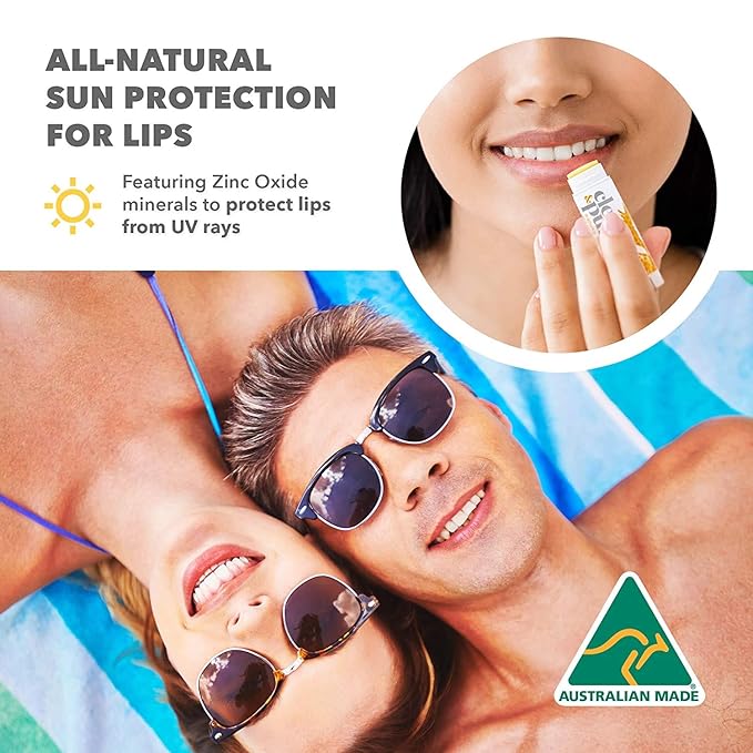Lip Balm Singles (Manuka Honey with Sunscreen) 100% Natural Beeswax, Vitamin E Oil | Olive Oil Based Treatment for Dry, Chapped Lips | Made in Australia…-VivaGrace Women