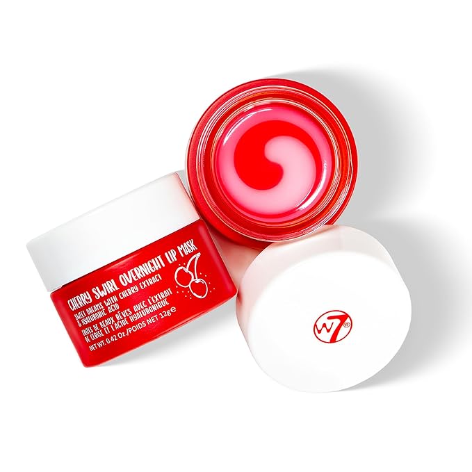 W7 Sweet Dreams Overnight Cherry Swirl Lip Mask - Cherry Extract & Hyaluronic Acid - For Hydrated, Full Looking & Irresistible Lips-VivaGrace Women